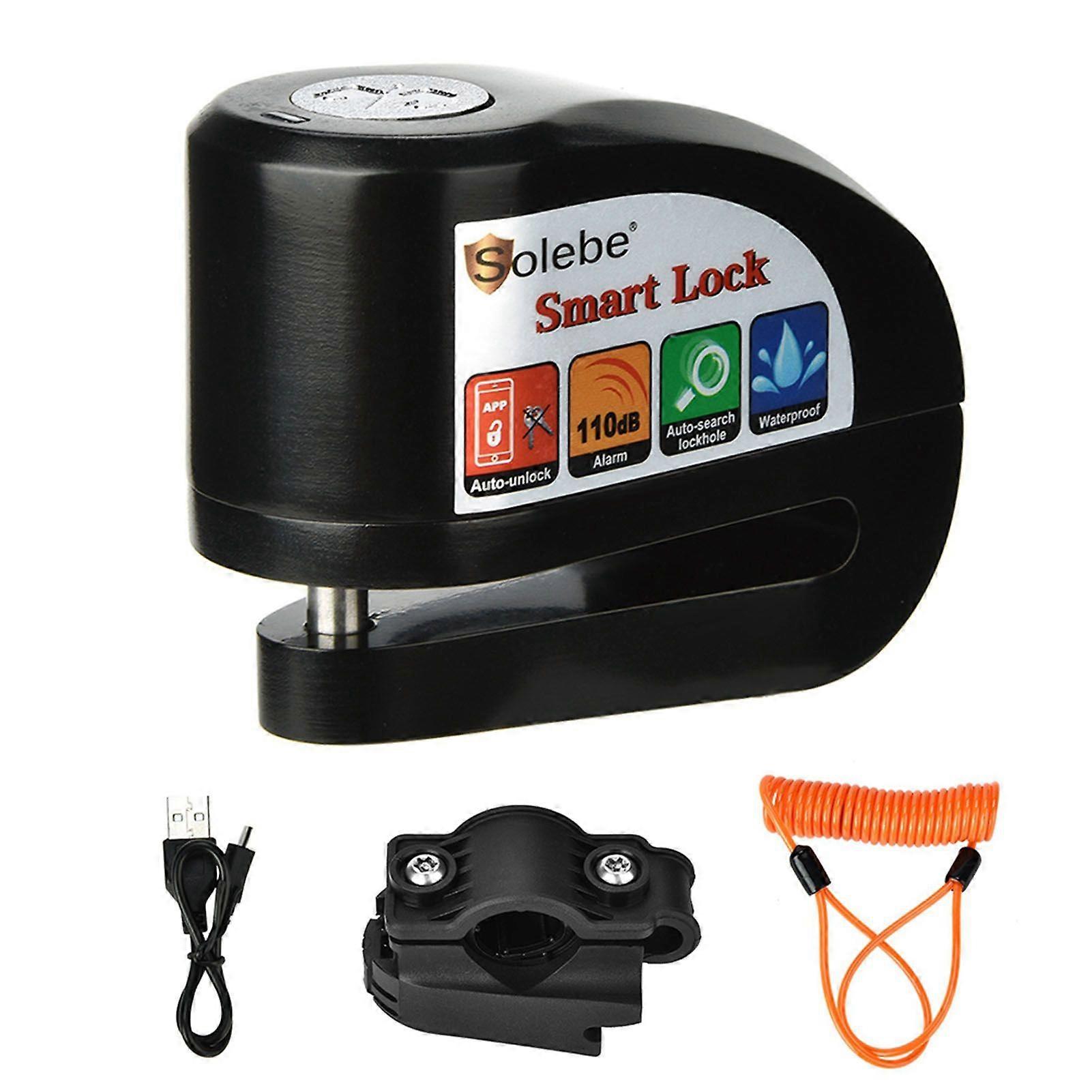 Y801 Smart Bluetooth Motorcycle Bicycle Lock APP Keyless Auto theft Lock (Lock+Lockframe  Rope)