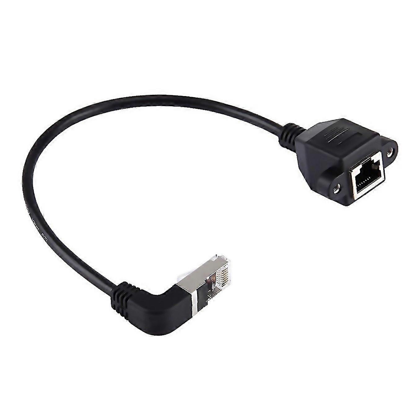 For 30cm Rj45 Male Bent Down To Rj45 Female Lan Extension Cable