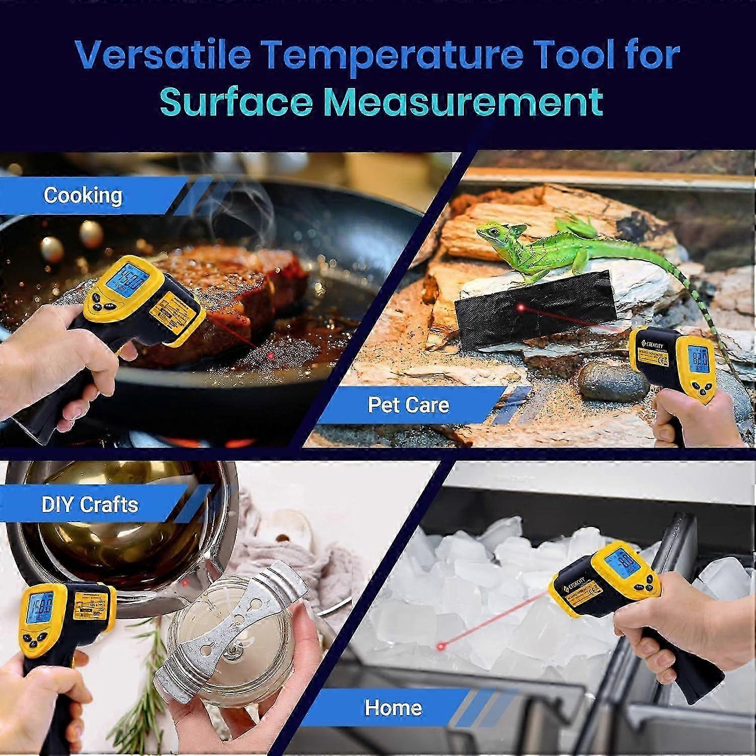 2025 Latest Model Infrared Thermometer Temperature Gun 1080, -58F to 1130F for Meat Foo