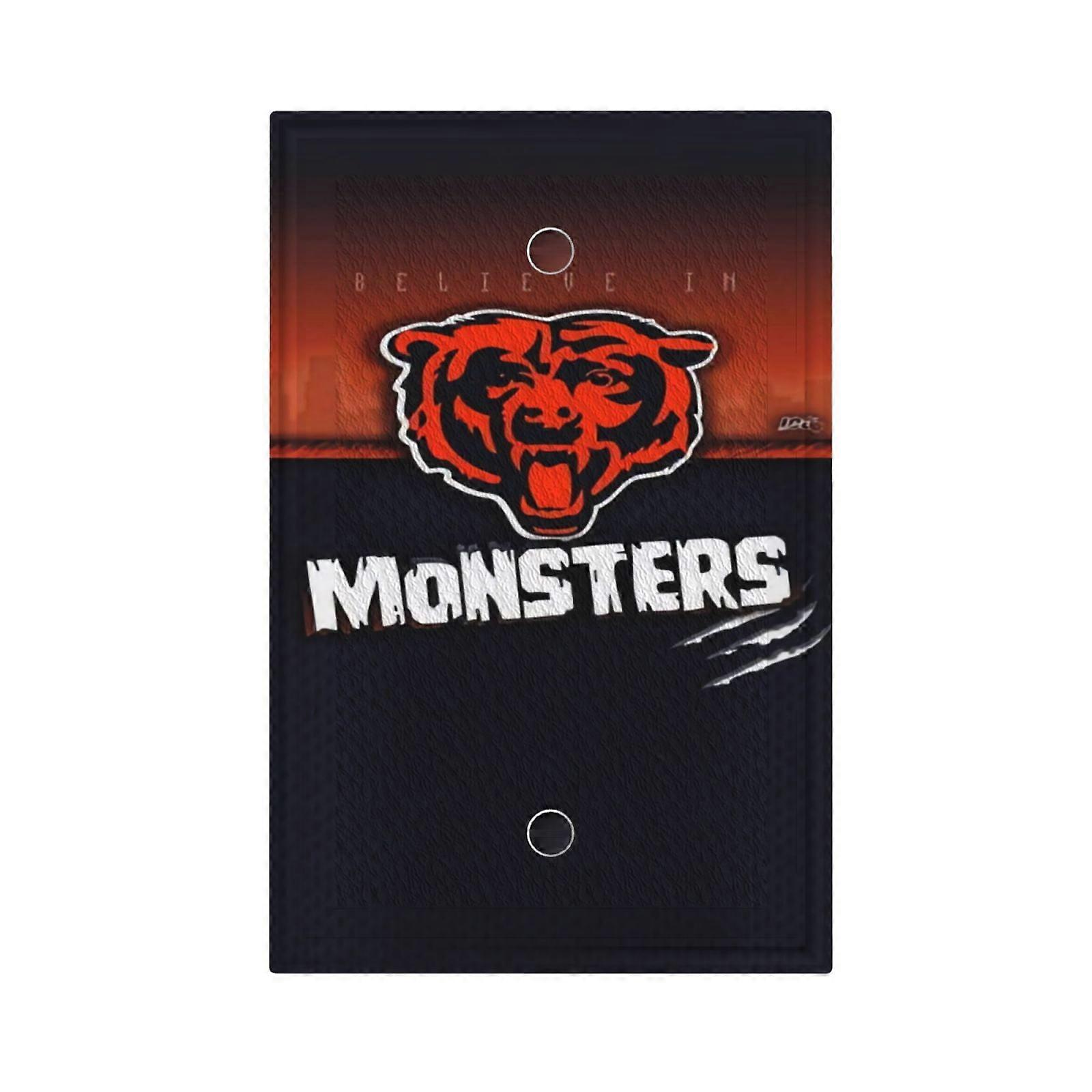 Bears Switching Lights Single Leather Roman Frame Switch Panel Wall Panel Single Double/Pull Light Switch