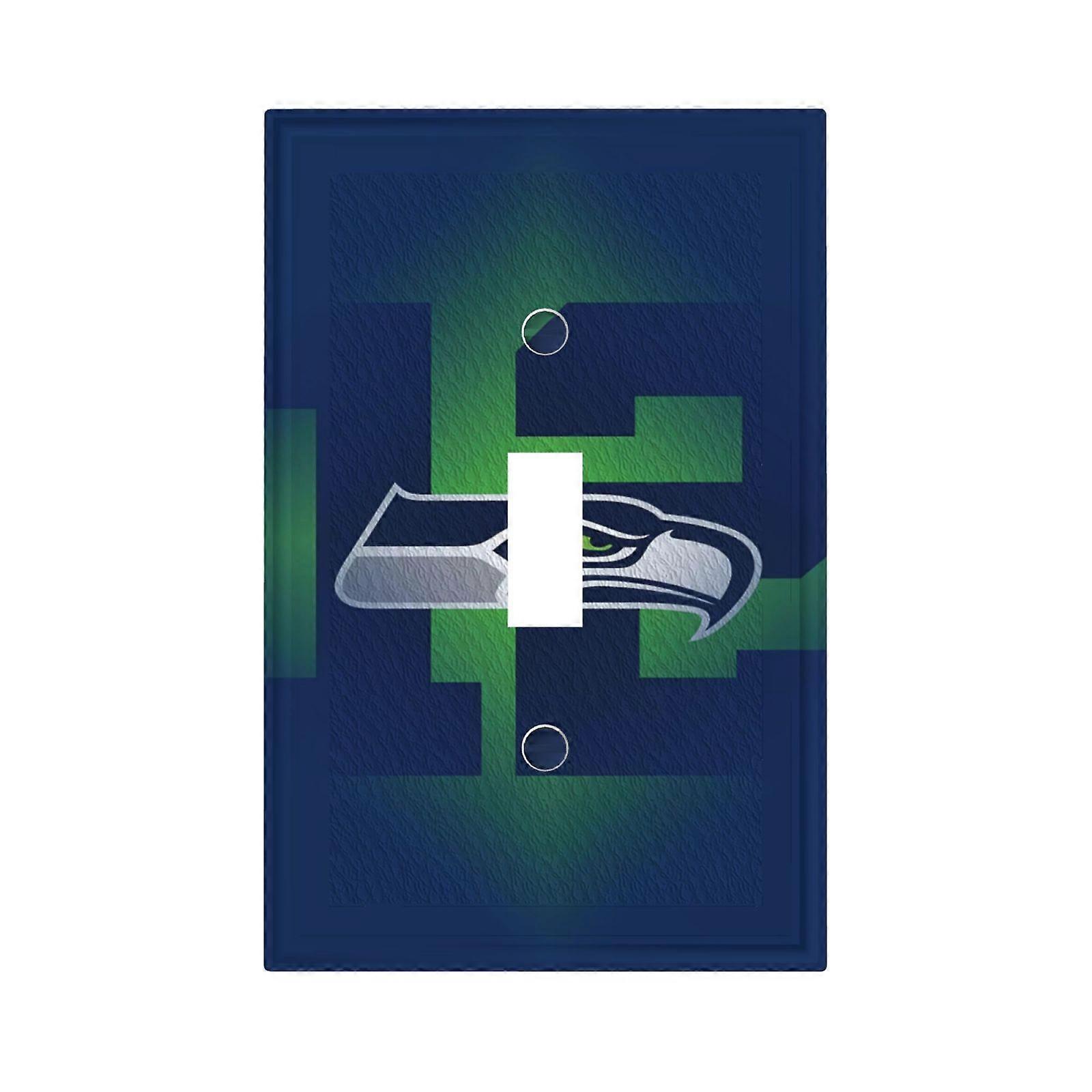 Seahawks Switching Lights Single Leather Roman Frame Switch Panel Wall Panel Single Double/Pull Light Switch