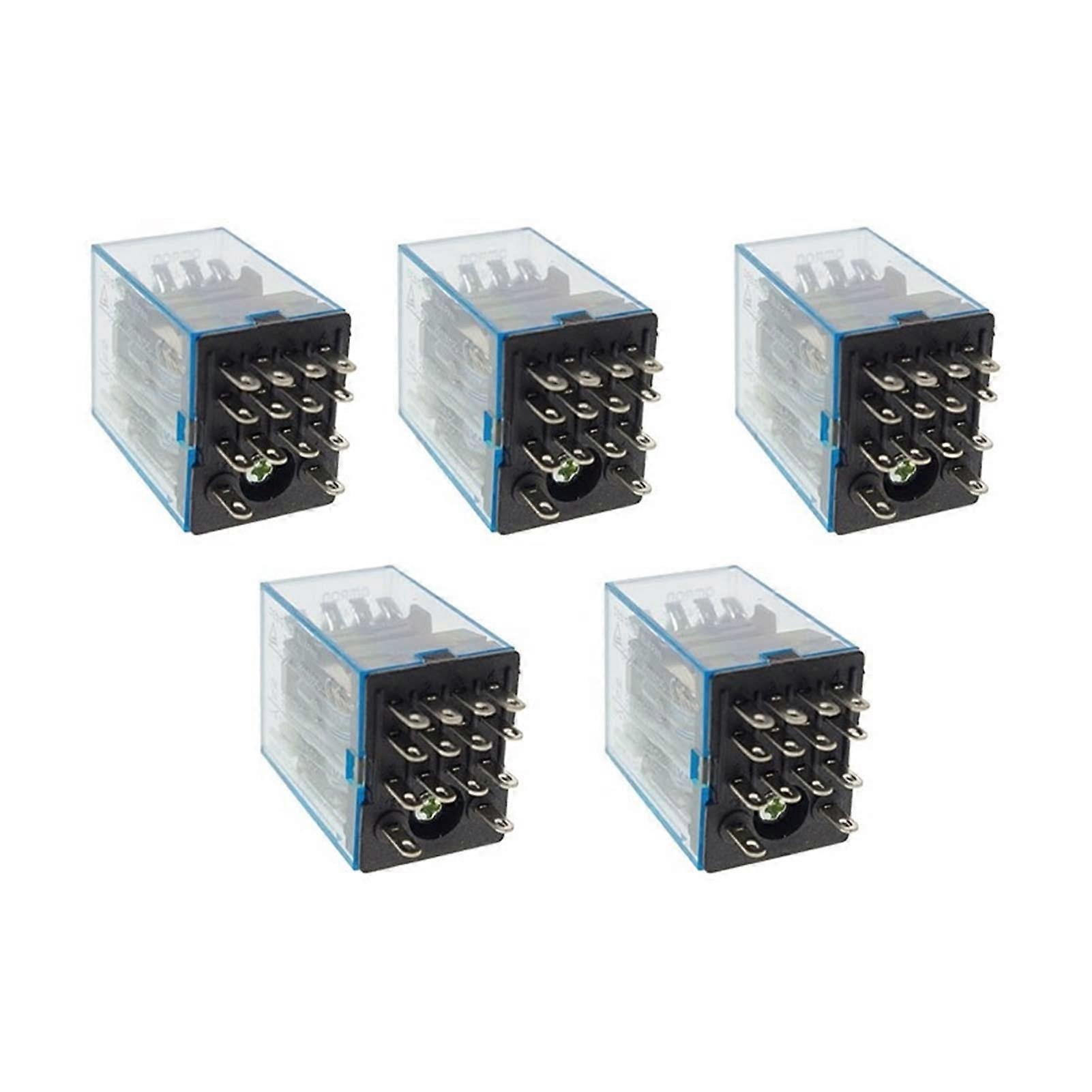 MY4NJ Relay Replacement Parts 5PCS DC 12V 24V 36V 48V 110V 220V Electromagnetic Power Relay Coil 4NO 4NC Components