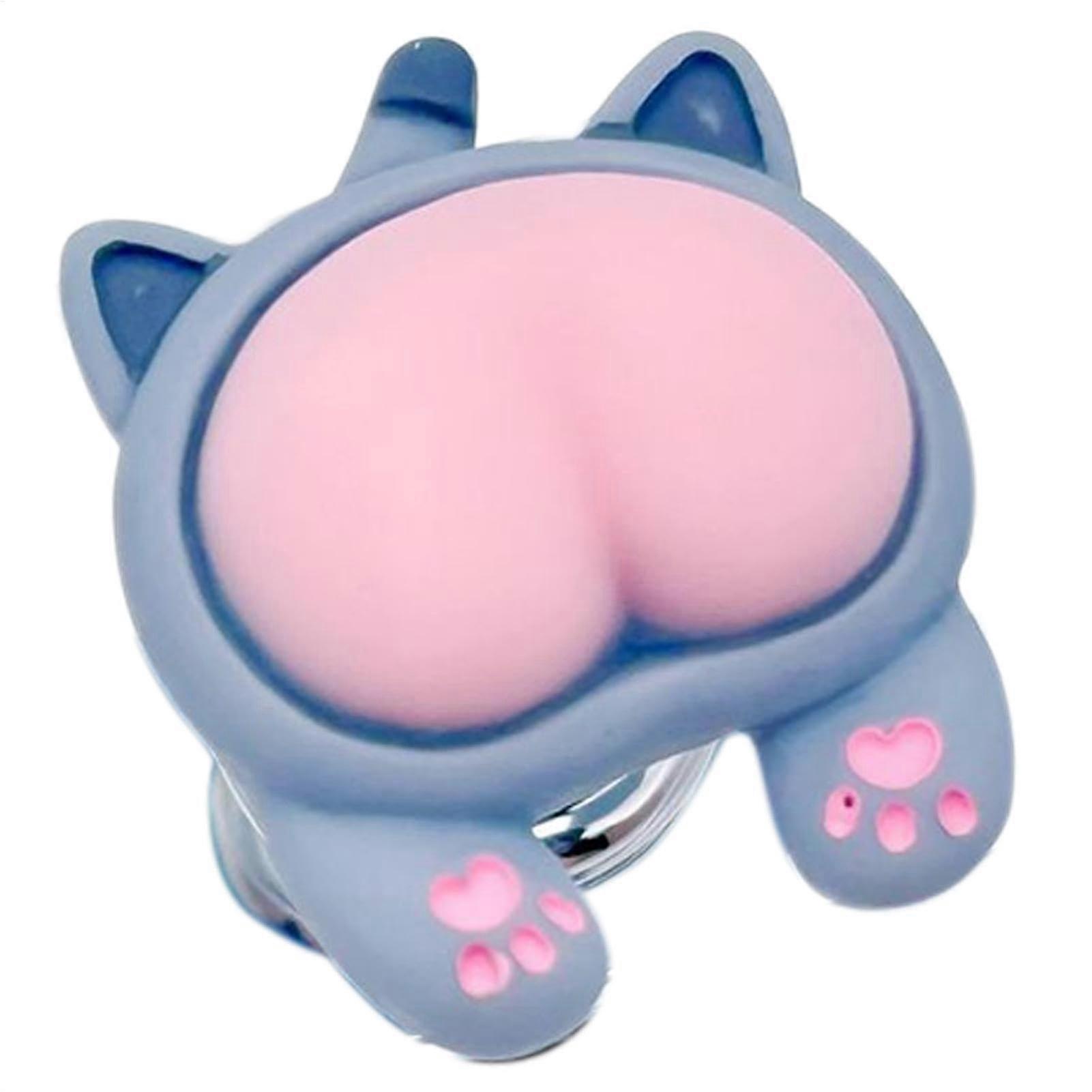 Toilet Flush Button Covers for Easy Pressing, Animal Butt Design, Long Nail Protector, Bathroom Accessory Replacement Kit