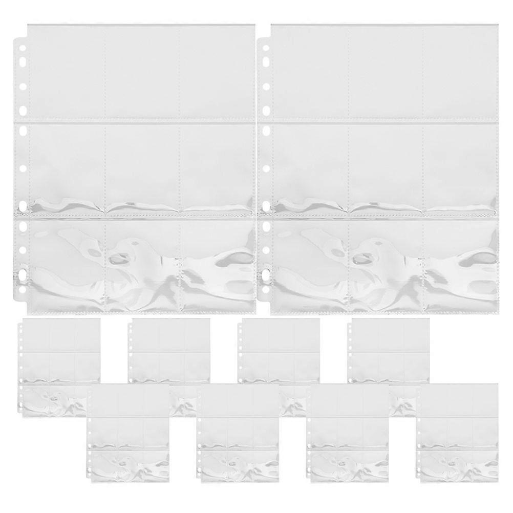 Baseball Card Sleeves Ring Binder Insert Pages for 150Pcs Cards