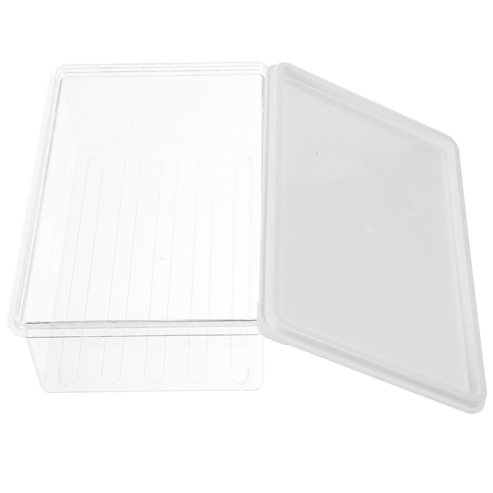 Food Container For Fridge Meat Storage Containers Transparent Rectangular Design 1200ml Storage Box For Kitchen Cabinet 1Set