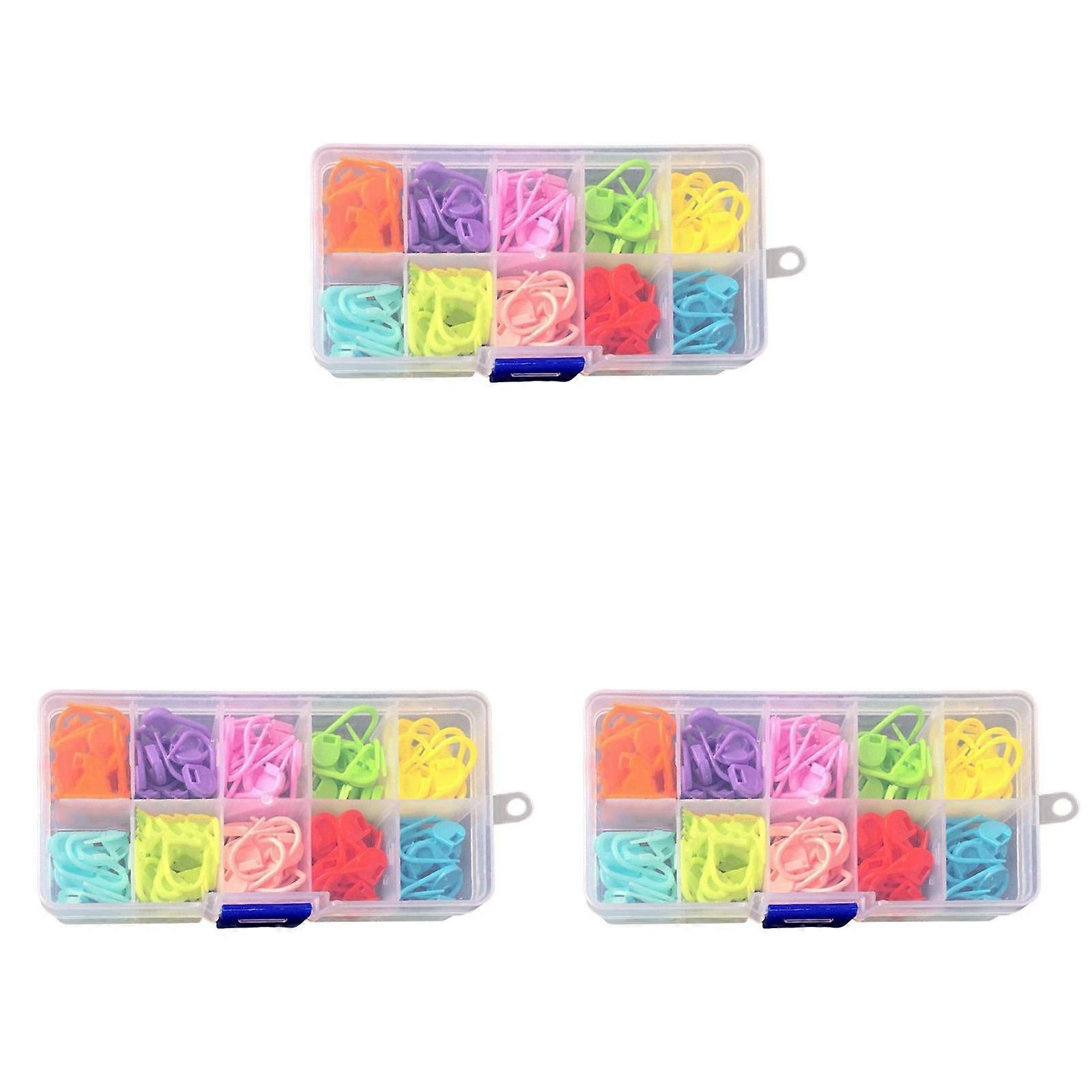 3PCS 120pcs Colored Needle Crochet Tool Crochet Small Button Knitting Sweater Needle