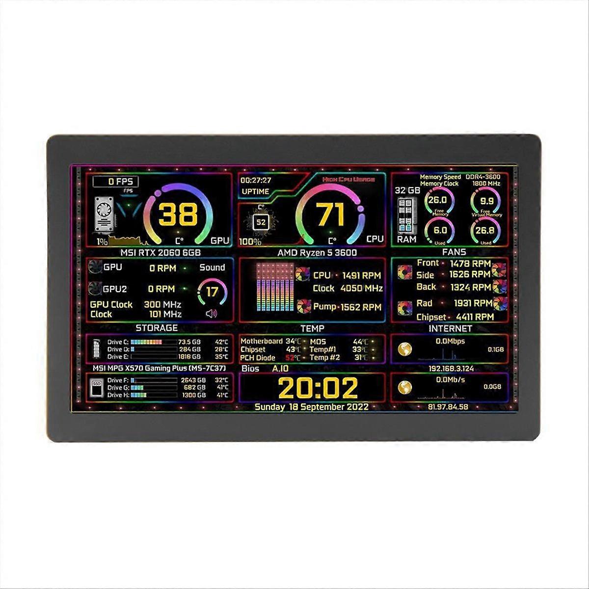 5 Inch IPS Type-C Secondary Screen Dynamic 1024x600 LCD Display