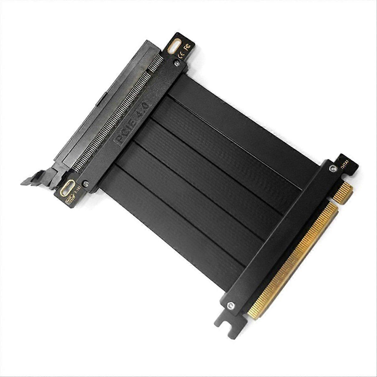Full Speed PCI-E 4.0 16X Graphics Extension Cable 180 Degree 10CM