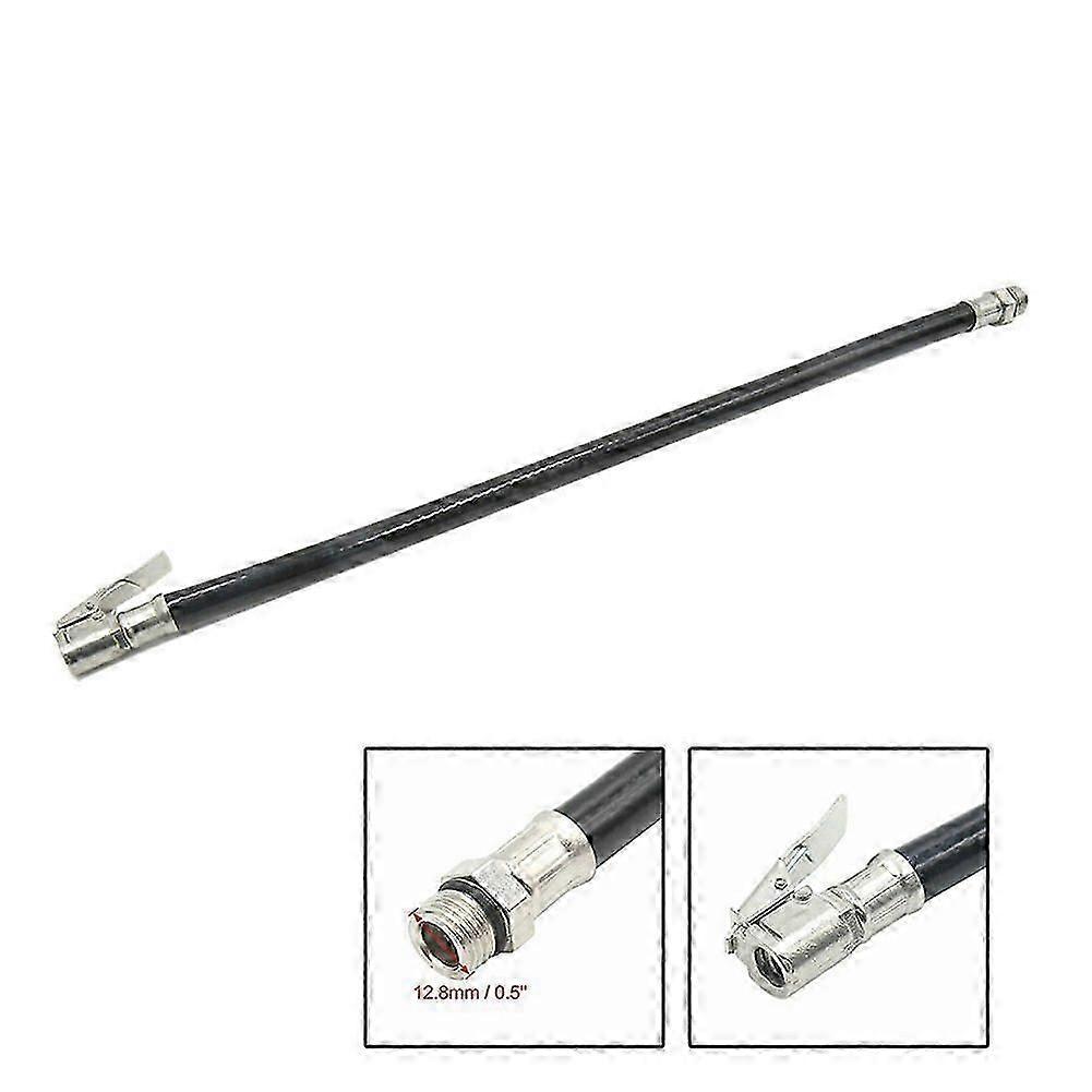 auto tire inflator with flexible hose and gauge