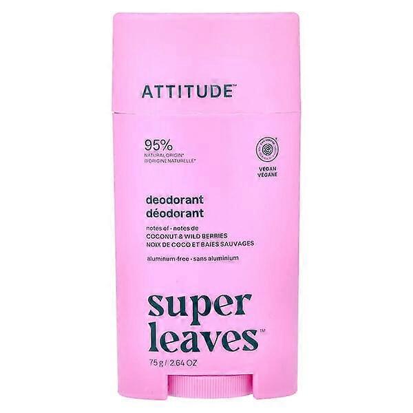 ATTITUDE, Super LeavesÃÂ¢ÃÂÃÂ¢, Deodorant Stick, Coconut & Wild Berries, 2.64 oz (75 g)
