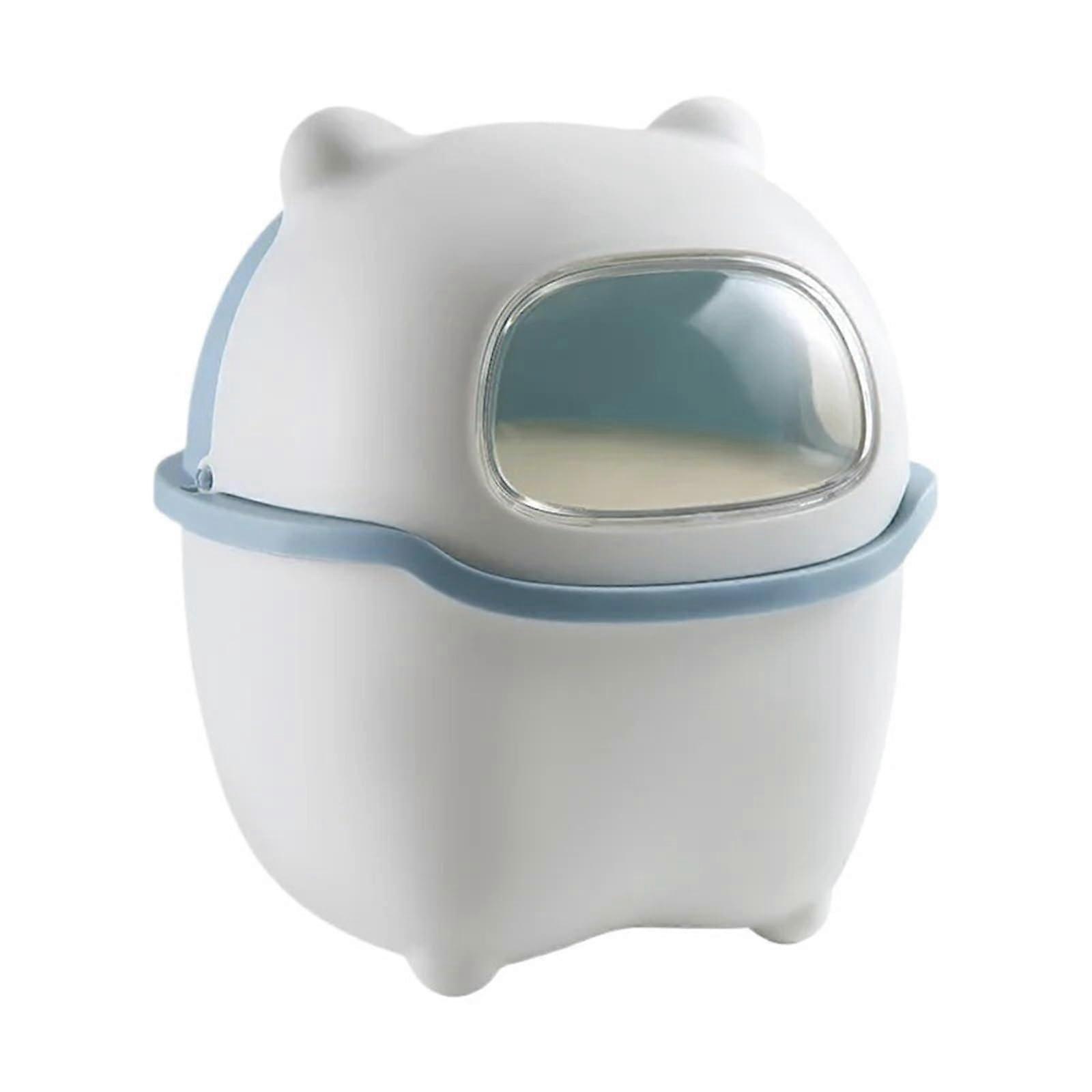 Desktop Trash Can Blue 1Piece Office Desk Trash Bin Waste Bin Garbage Container