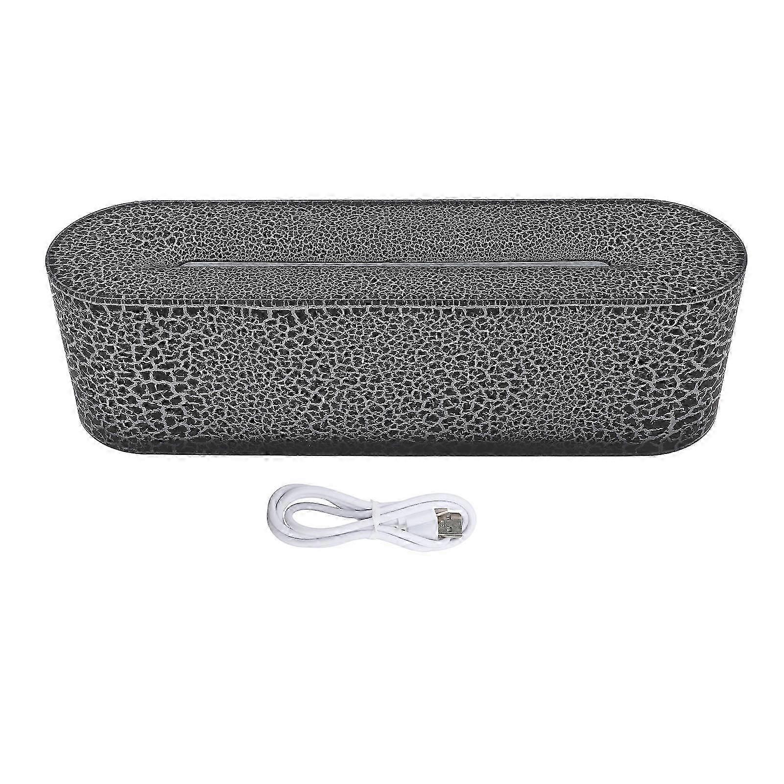 Flame Air Diffuser Humidifier 150ml 7 Colors Lighting Quiet Fireplace Air Aroma Diffuser with 3 Timer Black 25-26