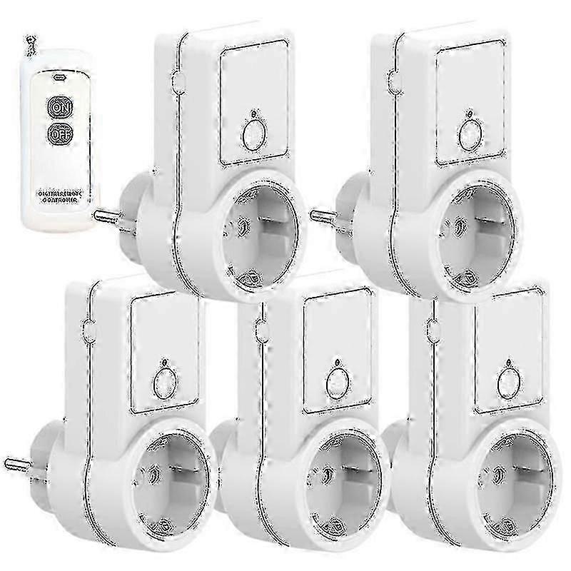 Wireless remote switch for power outlet 5x EU smart control plug