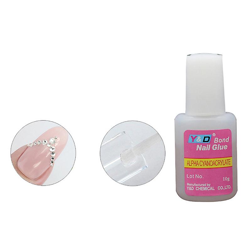 Strong Nail Glue Adhesive With Brush False Nails Glitter Acrylic with Brush SHYTMV