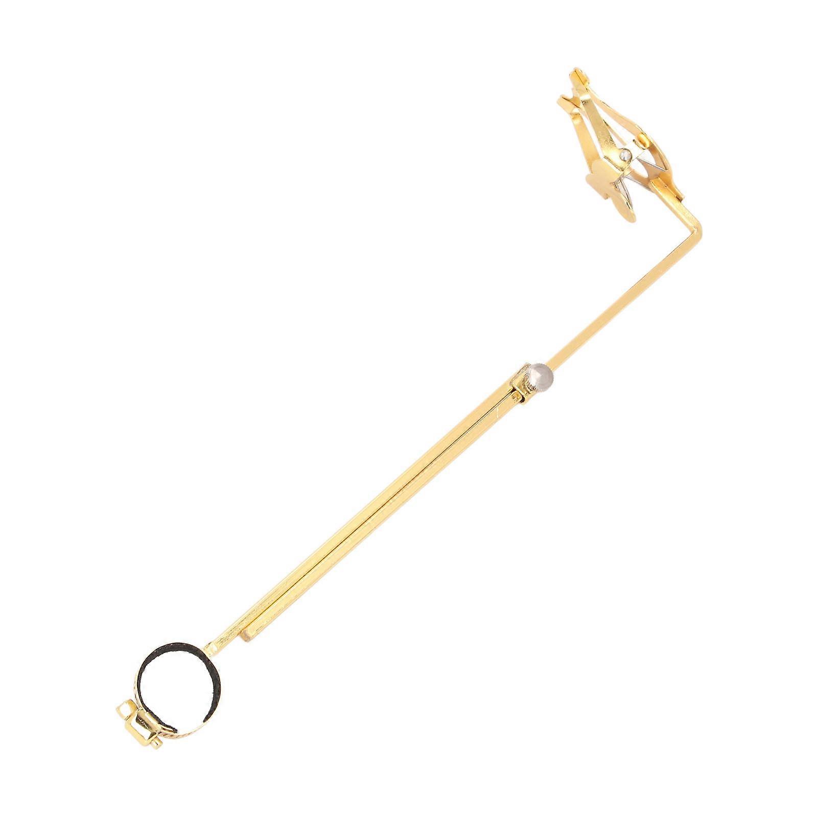 Flute Music Sheet Holder Alloy Portable Music Sheet Stand Clip for Performance Practices Golden 