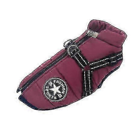 大型ペット犬用ジャケット ハーネス付き 冬用 暖かい 犬服 防水