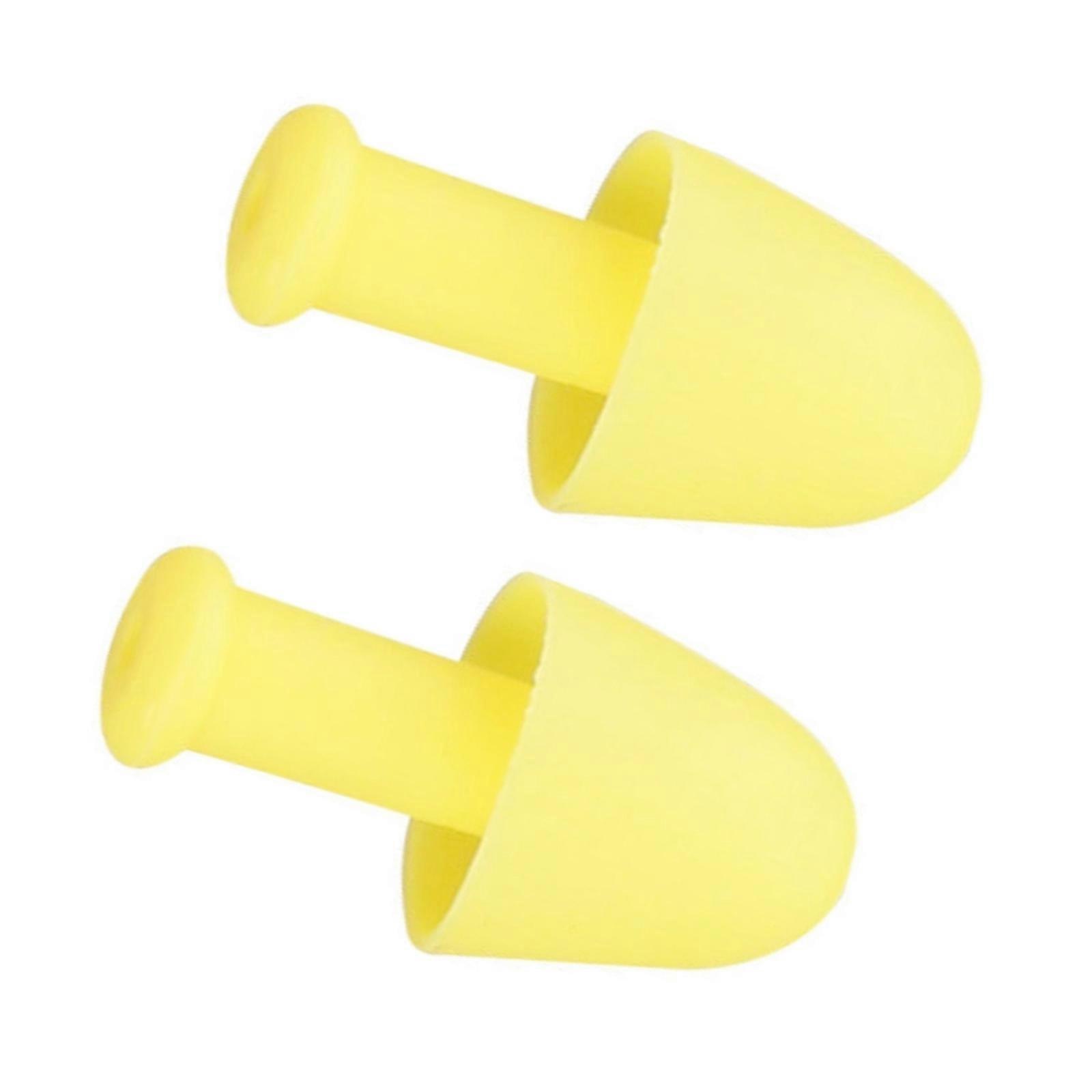 1Pair Sounds block Earplugs Reusable Waterproofs Soft Silicone Earplugs Noises reduction Sleep Ear Plugs Easy to Use  Yellow