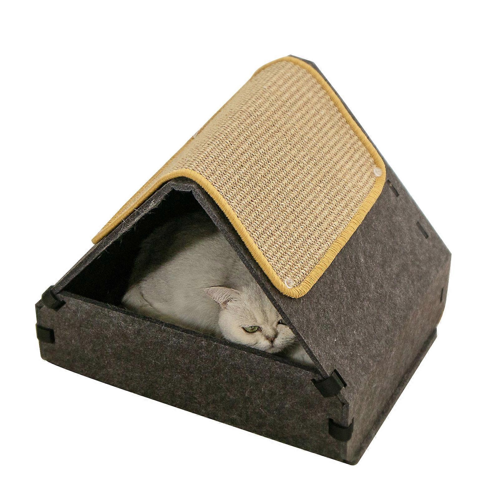 Klorebrett til katter, klorebrett til hus, klorebrett til kjedsomhet, innendørs treningsleke, bølgepapp, klorebrett til soveseng, flerfarget