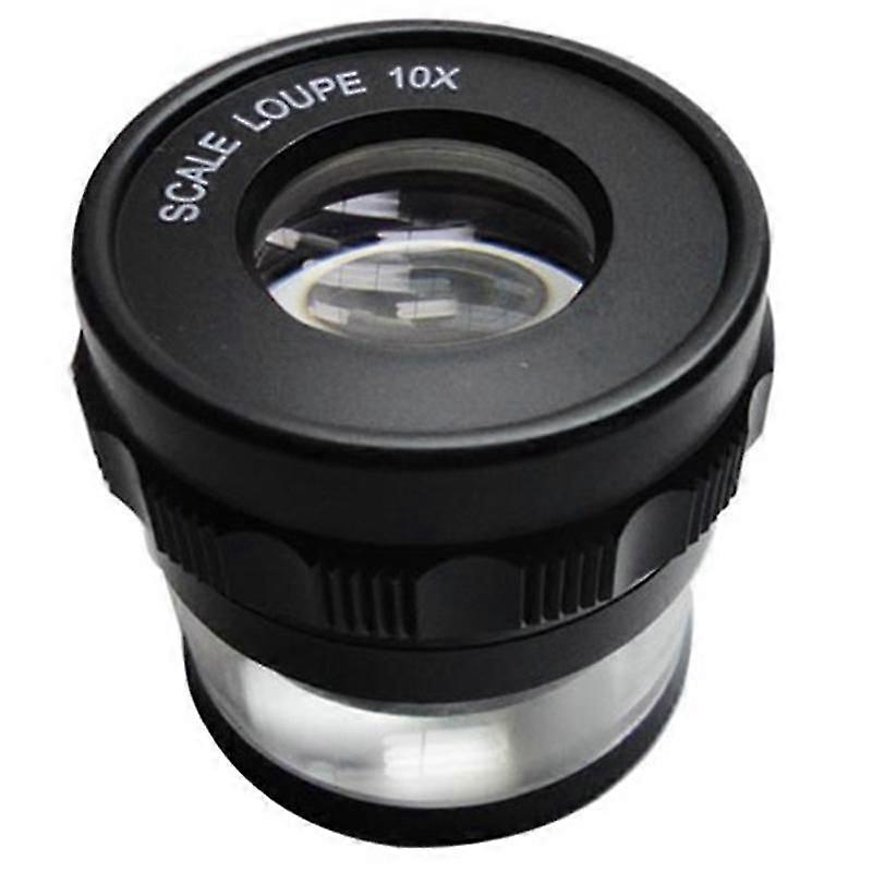 10x Stand Measuring Magnifier Scale Loupe Magnifying Glass 10x With Scaled Magnifier-haoyi