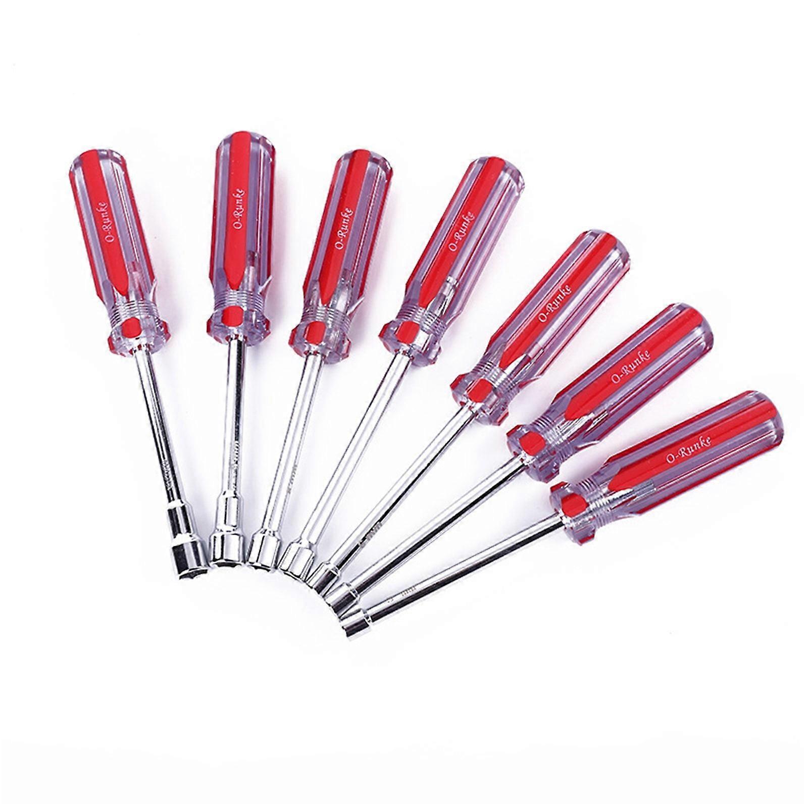 Begine Clearance 7-Pc Colorful Hex Socket Screwdriver Set M3-10mm, 5.5mm External Wrench Compatible with Hexagonal Nuts