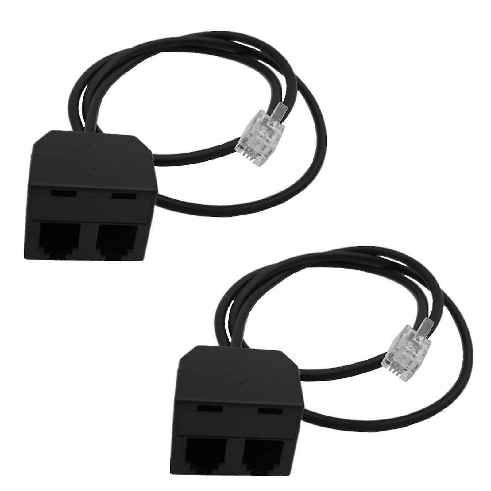 Durability RJ9 Y Splitter Telephone Training Adapter for MultiUser Access to a Single Telephone Line in Training Multicolor