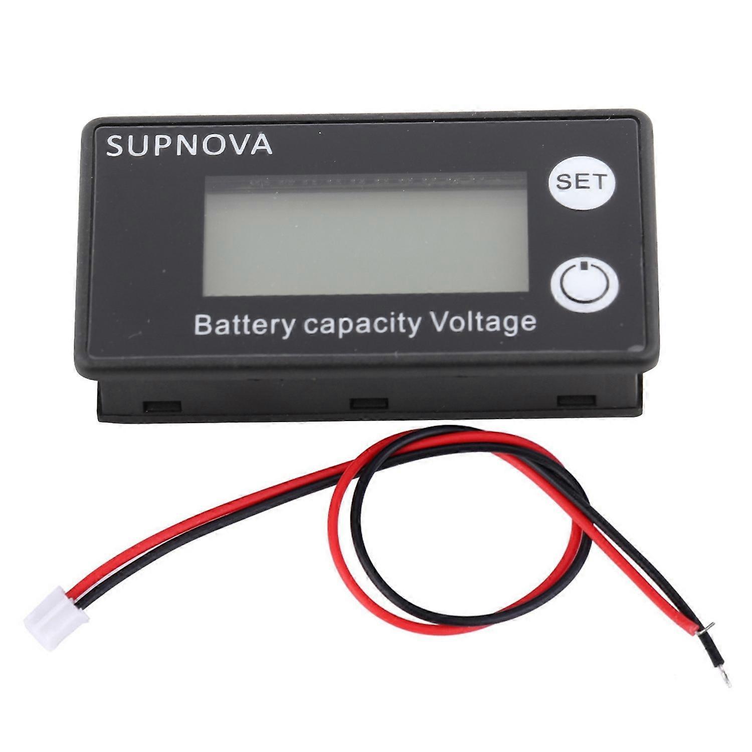 LCD 12V Battery Capacity Indicator Tester Lithium Battery Universal Digital Display Voltmeter(10-100