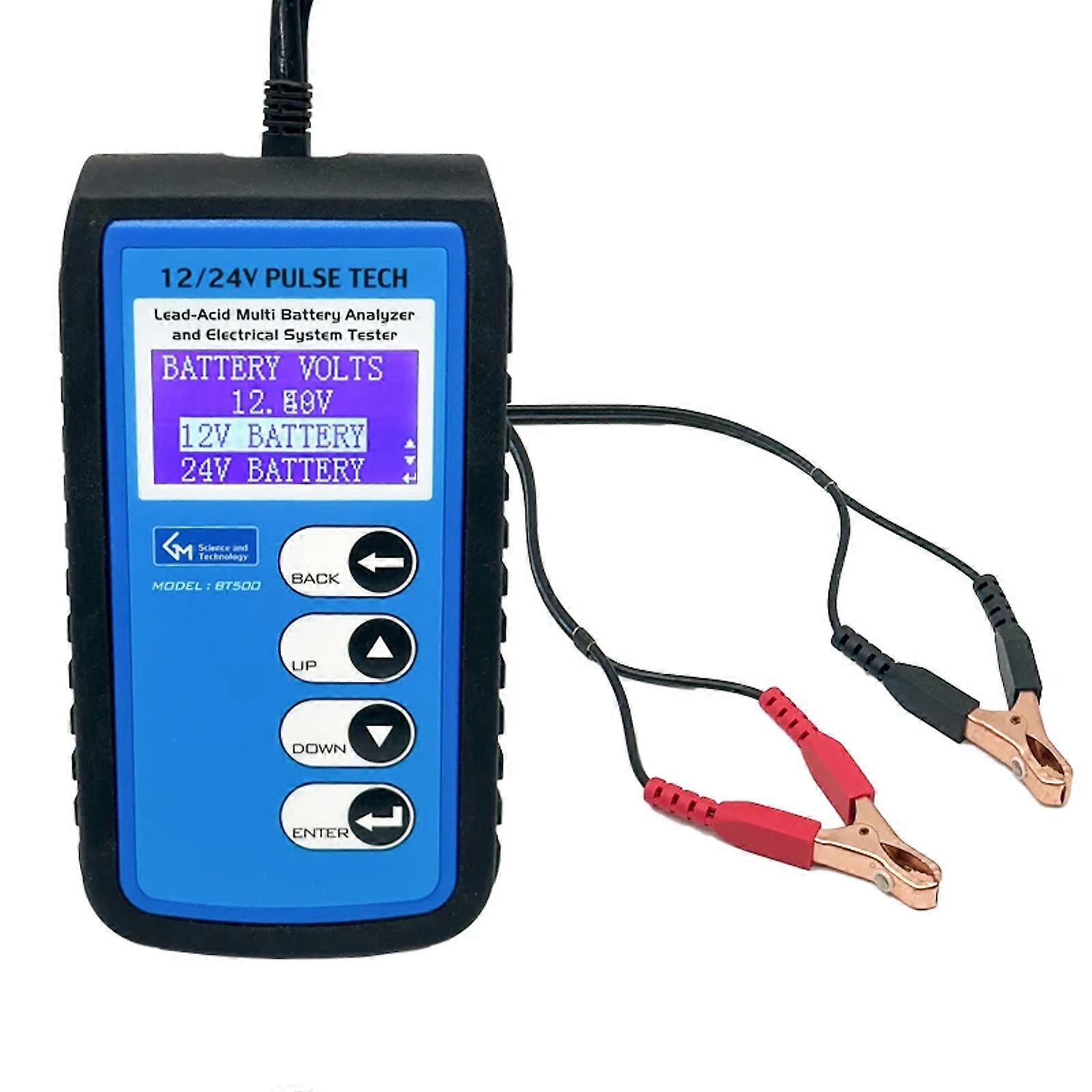 Multifunction Car Battery Tester For Light Trucks SUVs 12V 24V Systems Fast Accurate Diagnostic Device Multicolor