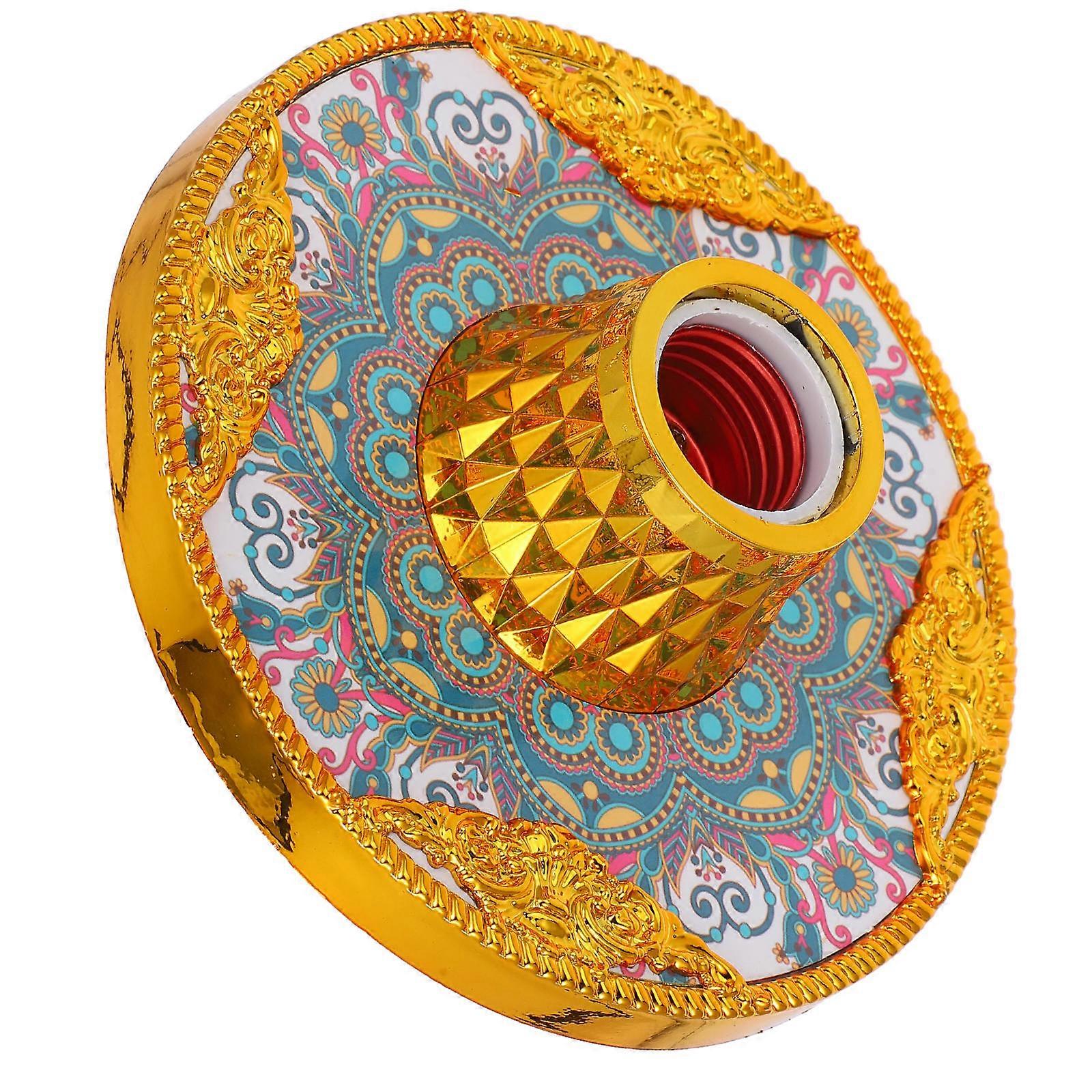 E27 Light Base Gold Floral Pattern European Style Ceiling Light Socket