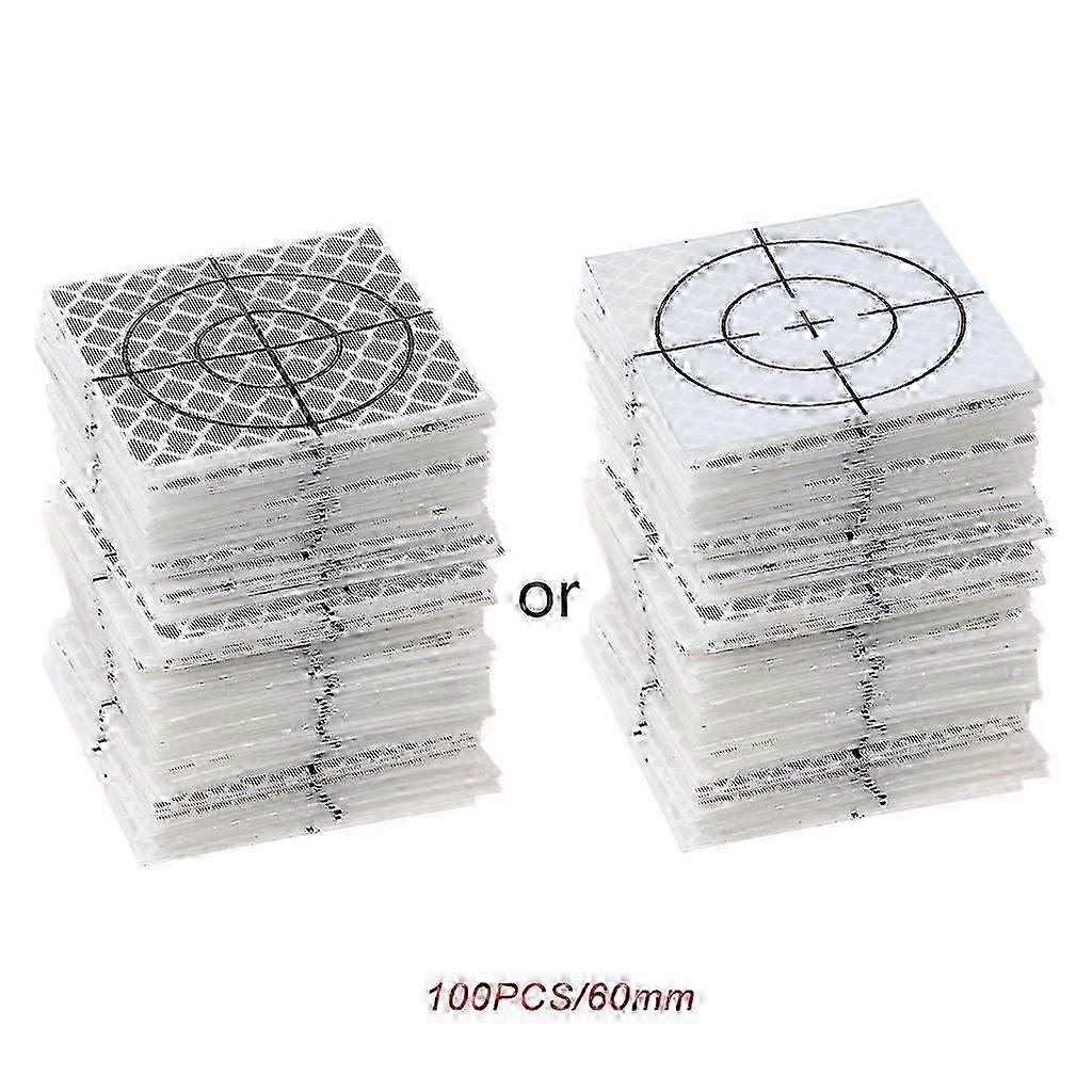 100 Pcs Reflector Sheet Reflective Tape Target Total Station-Good