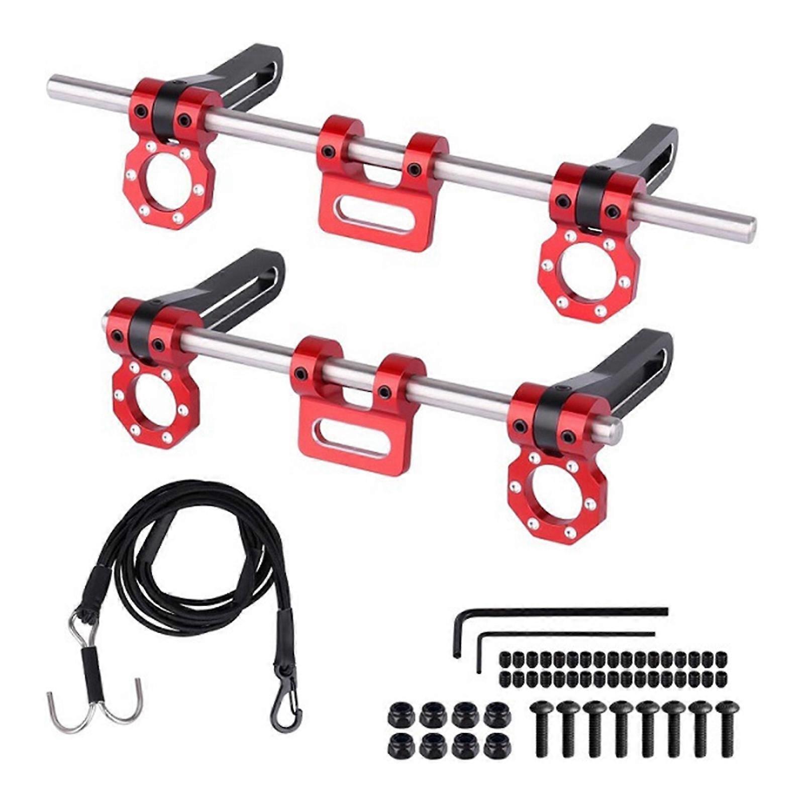 Modular Front Rear Bumper System for 1/10 Remote Control Vehicle Enhanced Stability Customization  Red