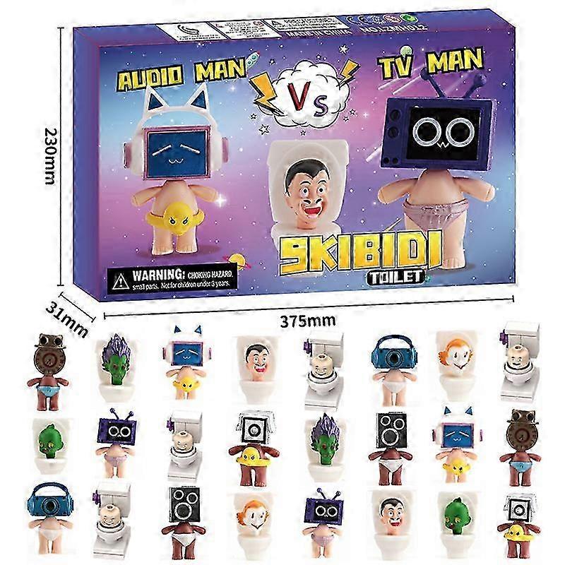 24pcs blind box Christmas advent calendar gift box Minecraft building block toys countdown small orn