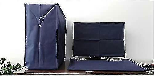 3 stuks computer stof cover monitor + toetsenbord + computer host pc stofdicht computer covers case computer stof cover voor desktop pc cpu tower beschermen