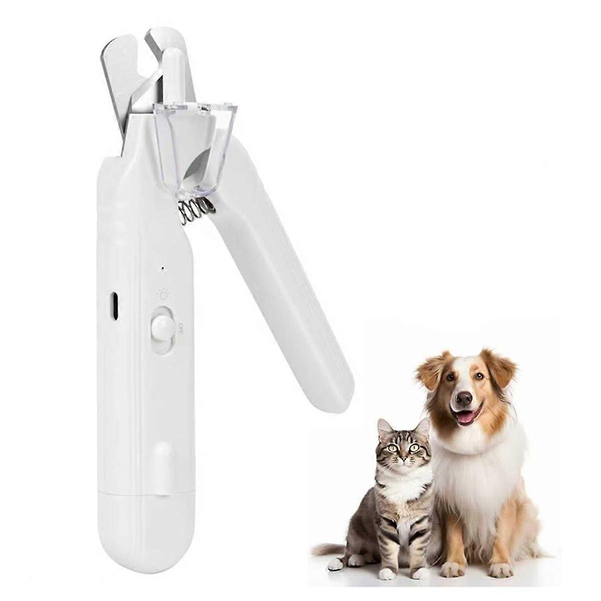 2-in-1 Pet Nails Clipper and Grinder with USB Charging - Quiet Less Than 40 Decibels for All Pets Na