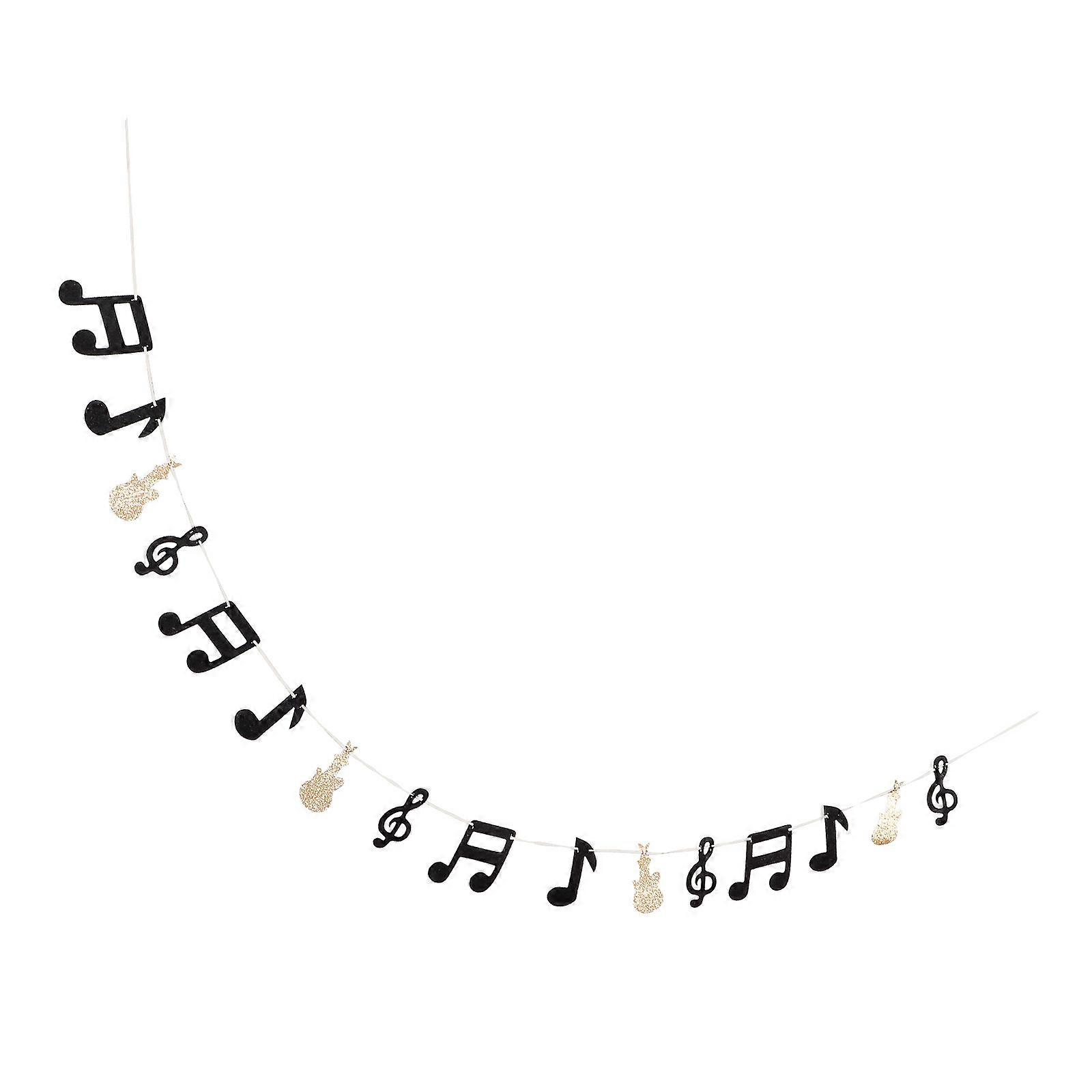 Musikknotedekorasjonsbanner til festdekorasjon 1 sett gitartema