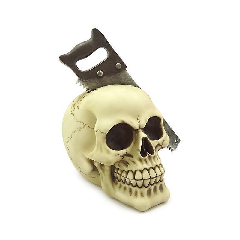 Decorative Ornament - Skull with Saw Through Head 1 Pack