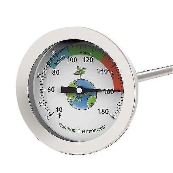 Compost thermometer, soil measurement tool, 304 stainless steel measures the temperature of the compost soil