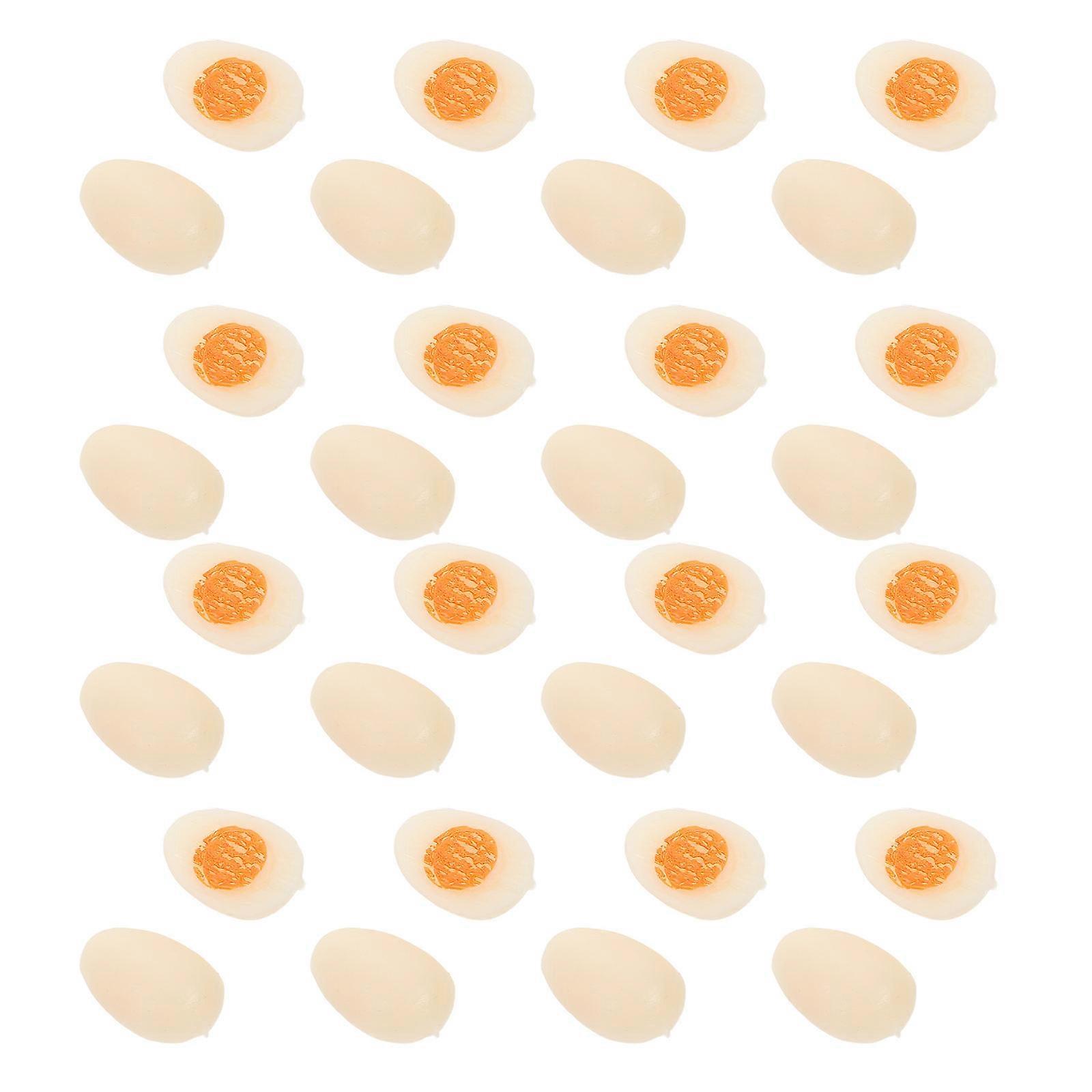 Miniature Eggs Faux Boiled Eggs for Pretend Play 30Pcs Pack