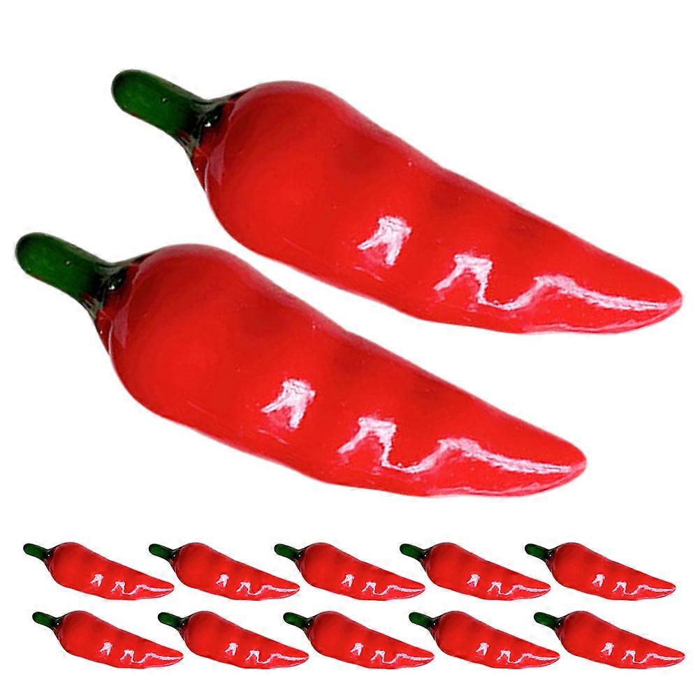 Simulation Peppers Artificial Vegetables for Decor 75Pcs Red Foam