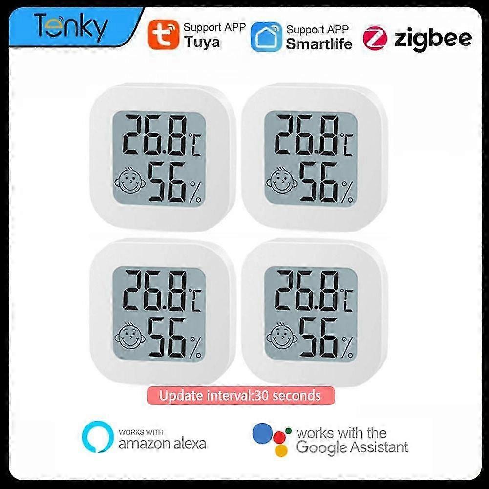Tuya Smart Home ZigBee Temperature Sensor Humidity Sensor Remote Control Support Alexa Google Home Assistant Smartlife  8pcs607