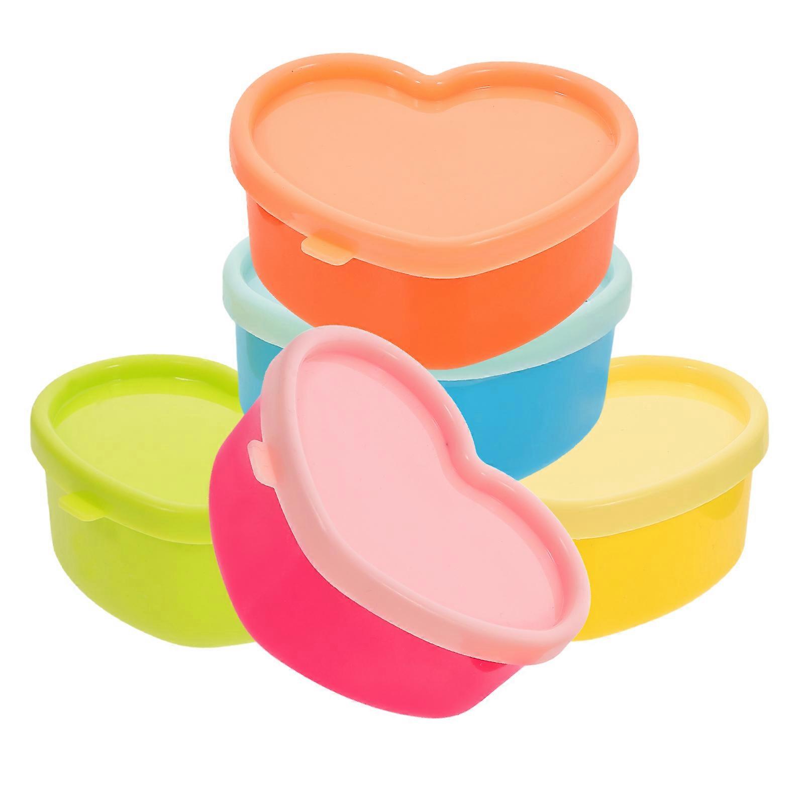 Mini Sauce Box Container For Kitchenware And Tableware Assorted Color Easy To Clean 5Pcs