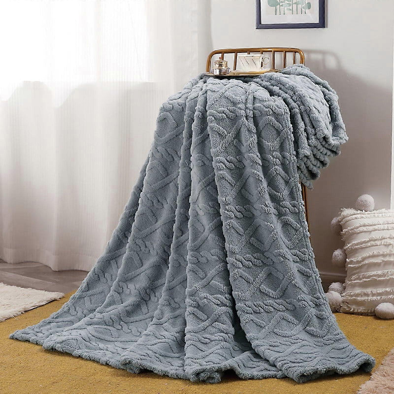 70*100cm Super Soft Warm Solid Warm Micro Plush Fleece Blanket Throw Rug Sofa Bedding