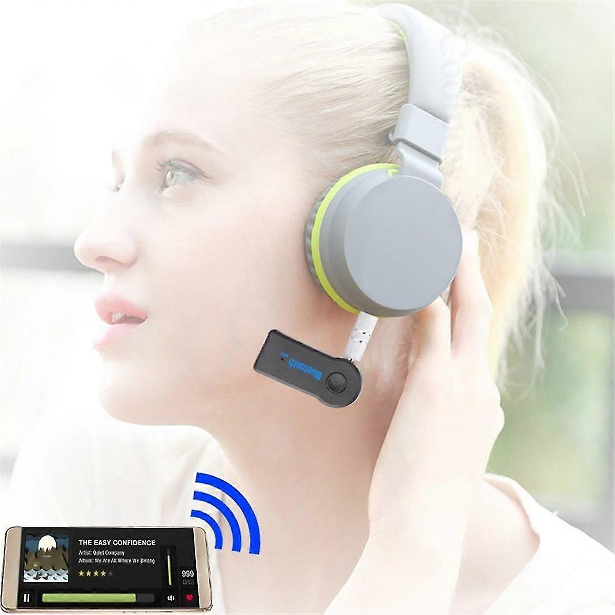 2-In-1 Wireless Bluetooth Receiver 3.5mm Aux Audio Music Adapter with Hands-Free Functionality USB B