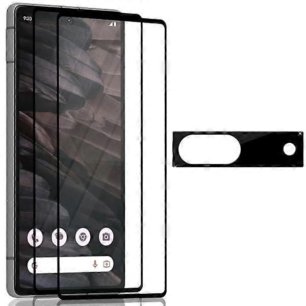 2-Pack Google Pixel 7A Screen Protector & 1-Pack Lens Protector - Tempered Glass 9H - Super Quality 3D