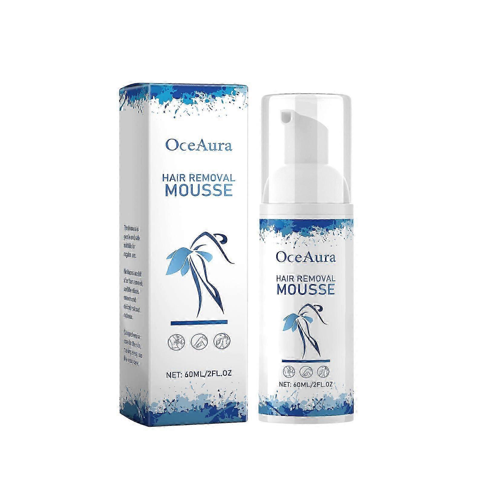 Gentle Hair Removal Foam Mousse for Sensitive Skin  Moisturizes, Smooths & Soothes Armpits, Hands, Legs  60ml Travel-Friendly, Easy to Use, Hydrating