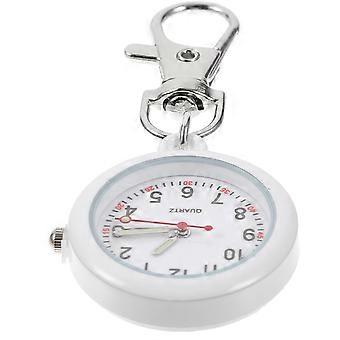 White Stainless Steel Nurse Watch with Clipon Design for Longterm Use and Precise Time Display 1.5 inches