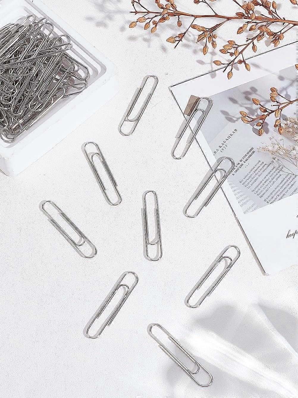 100Pcs Oval Large Paper Clips Cute Paperclips Funny Bookmark Marking Planner Clips Not Tear Scratch Pages Page Markers for Office School Document File