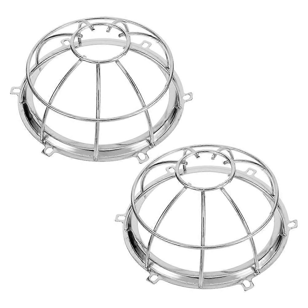Sprinkler Protector Detector Cover for Protection 2Pcs Silver Iron