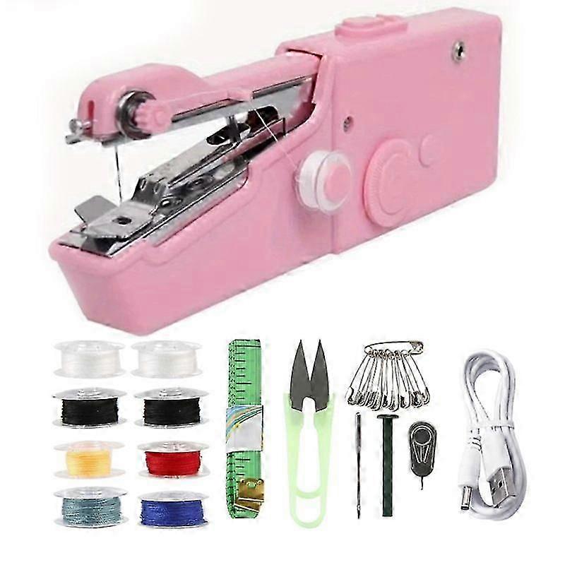 Portable Electric Sewing Machine, Suitable for Beginners and DIY Pink