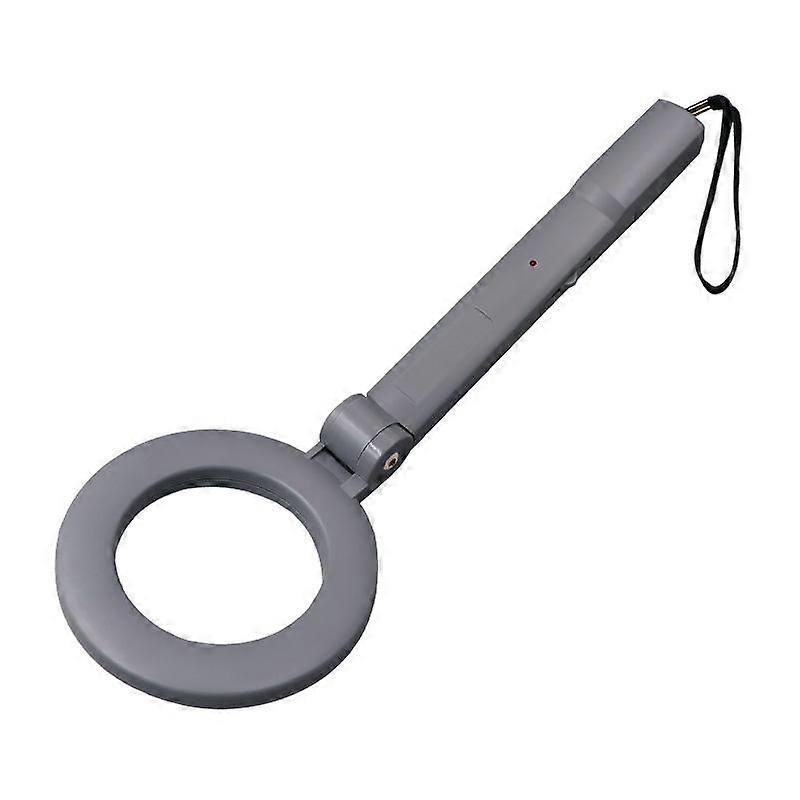 Foldable High-Precision Metal Detector Outdoor/Subway Detector With Indicator Light Grey