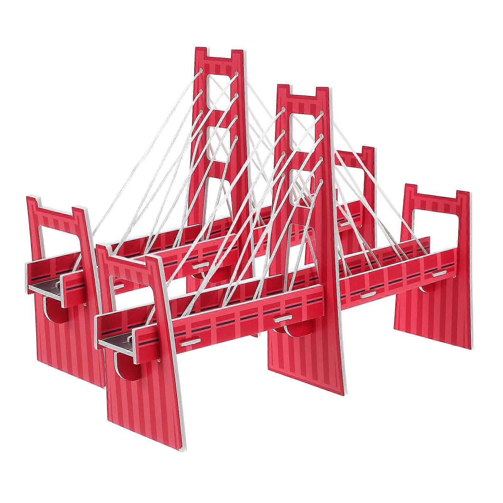Educational Kids Science Plaything Cable Stayed Bridge Model for 2Pcs Assembly